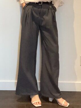 High-Waisted Wide-Leg Dress Pants - Brand New
